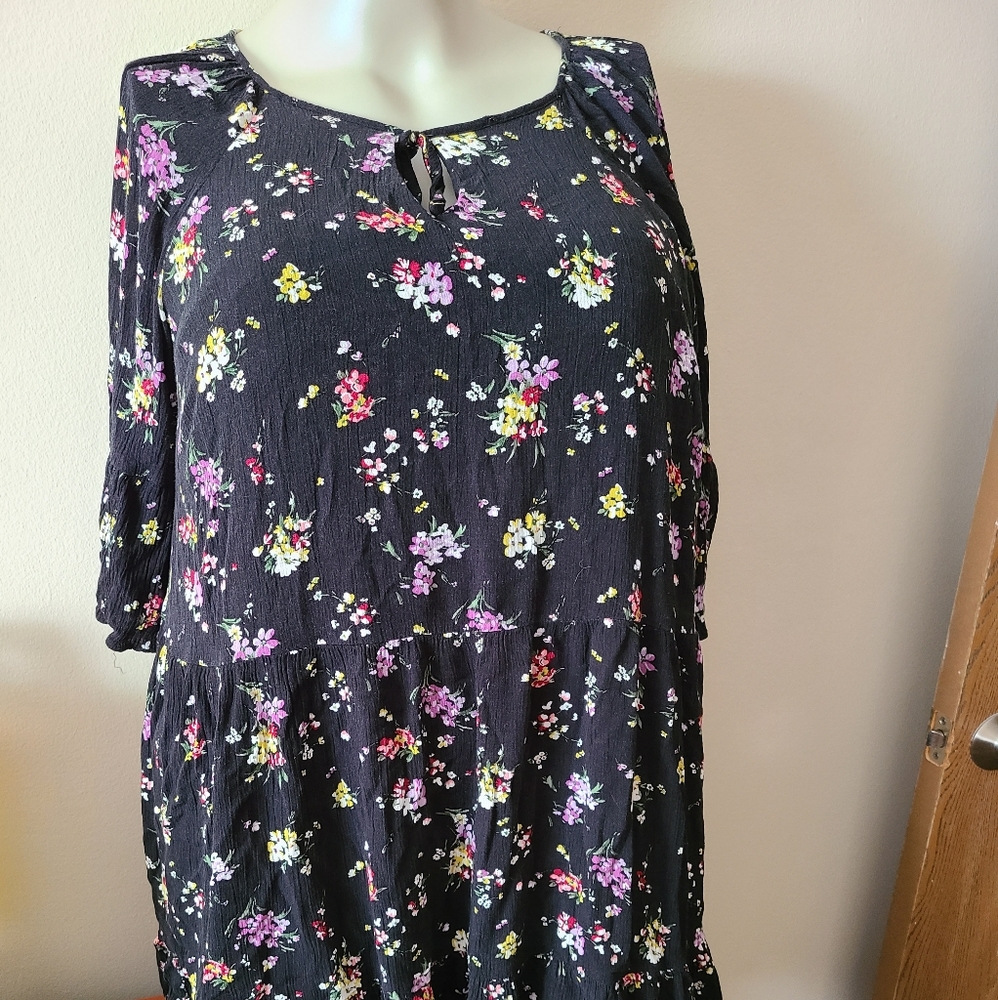 Black boho dress
